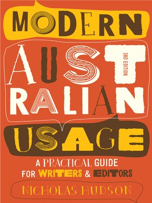 cover image of Modern Australian Usage